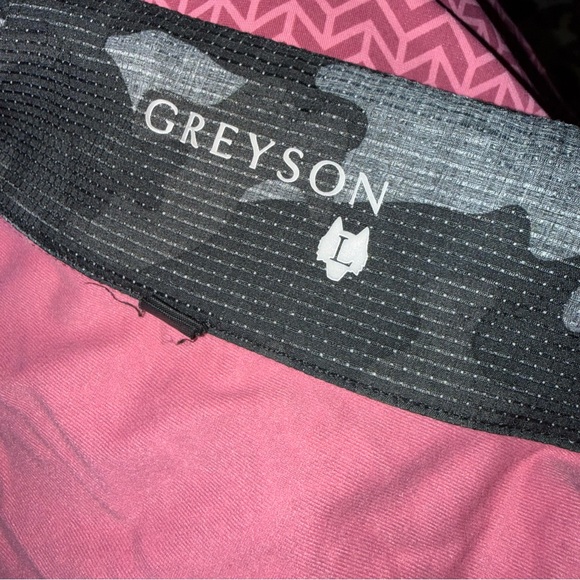 Greyson Long Sleeve Performance Knit Quarter Zip Geo Print Size Large - Picture 2 of 11